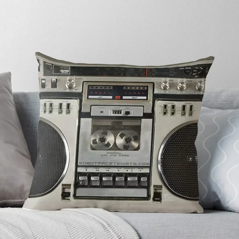 Vintage 80s Boombox Ghettoblaster Throw Pillow Cushions Sitting Cushion pillow cover luxury pillow