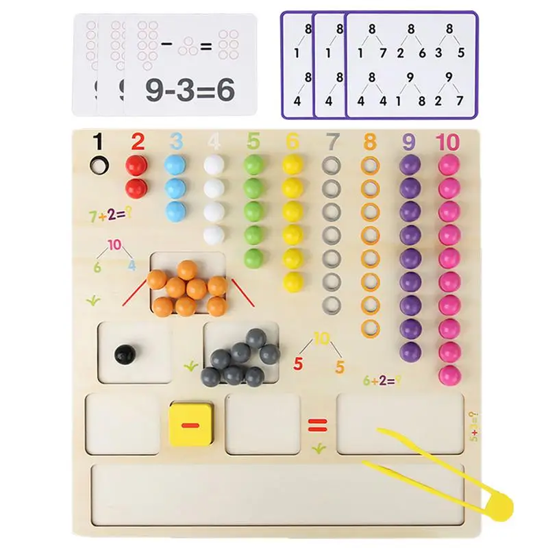 

Wooden Educational Counting Toy Beads Preschool Math Learning Toys Montessori Number Arithmetic