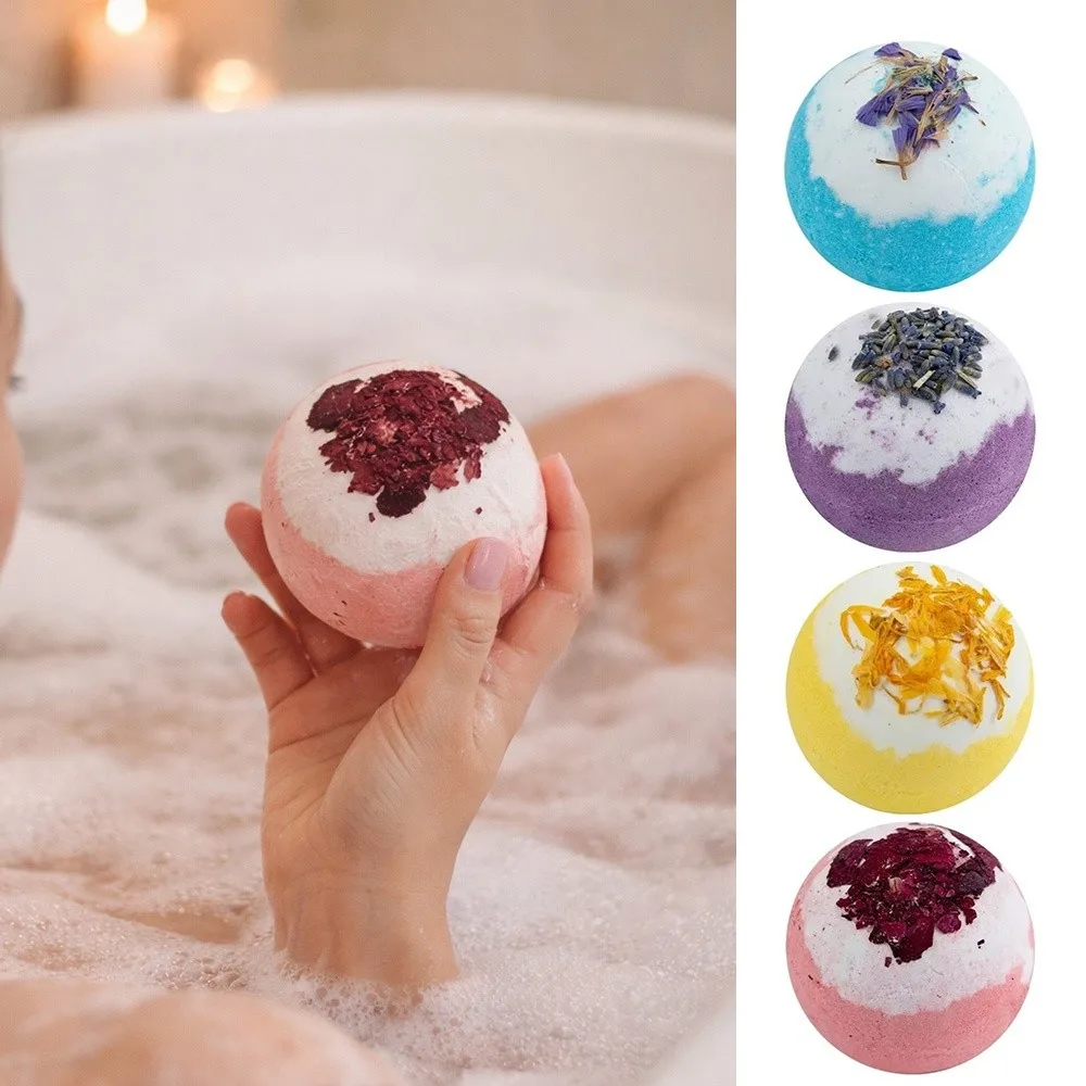 New Handmade Essential Oil Bath Salts Ball Cleaning Moisturizing Bath Bombs Bubble 100g Bathtub Bath Ball Shower Accessories