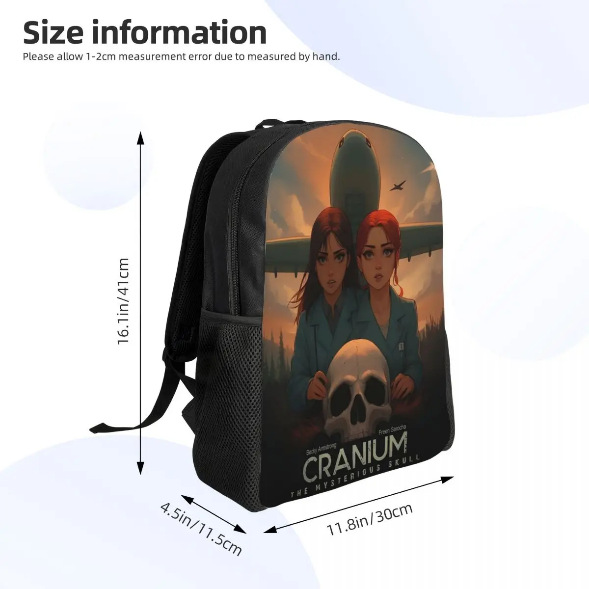 Cranium Freenbecky Poster Student Backpack School Bag Hiking Travel Daypack for Men Women Fashion Bookbag Shoulder Bags