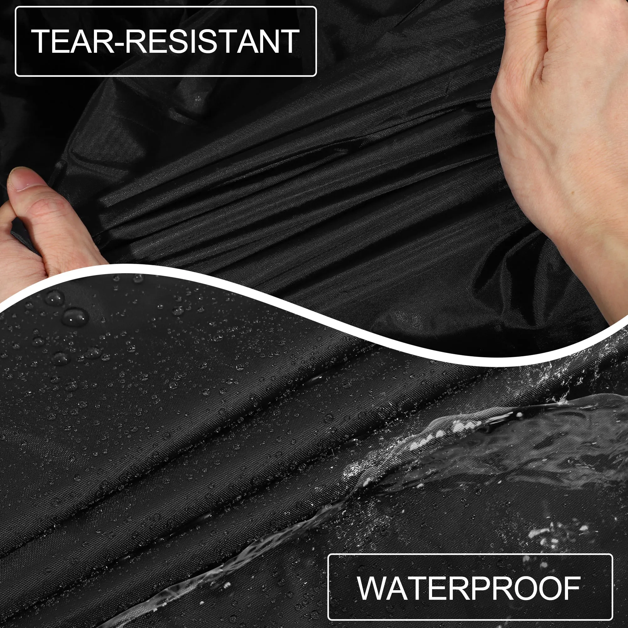 غطاء سيارة Motoforti خارجي مقاوم للماء للحماية من الشمس والمطر مع سحاب باب الجانب الأيسر 210D-PU لفولفو XC40 #4