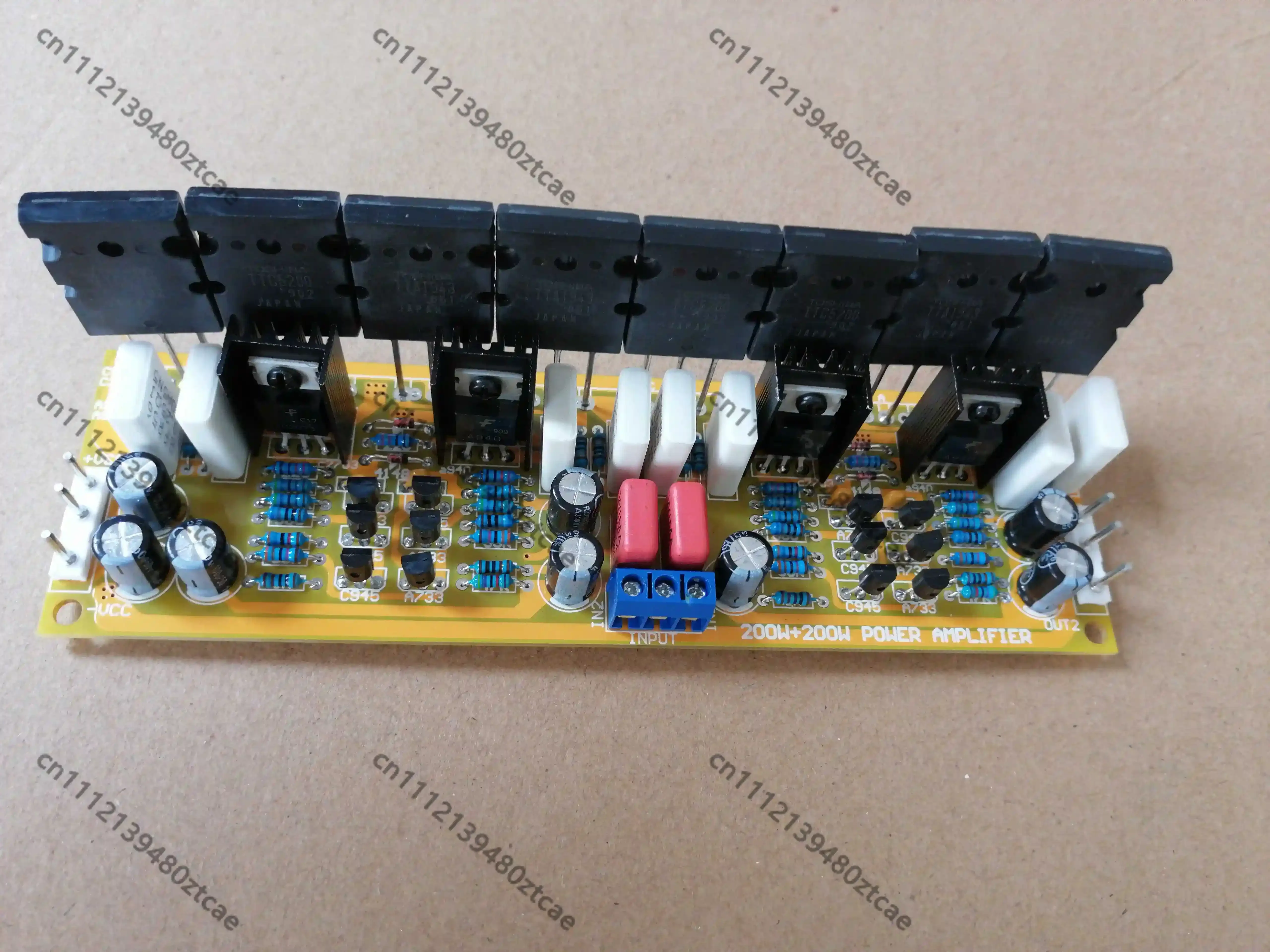 Stereo 2×200W Pure Post-stage Power Amplifier Module HiFi Discrete Fever Home KTV Passive Speaker Industrial Audio DIY Module