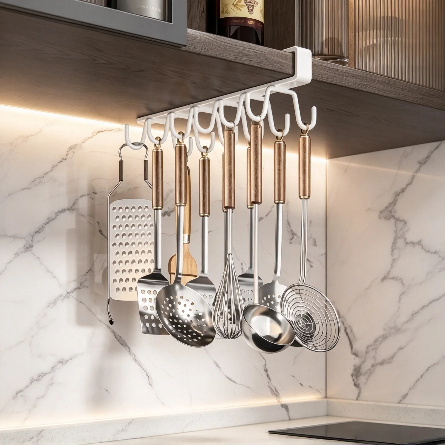 Punch‑Free Retractable Telescopic Pull‑Out Clothes Rail Heavy Duty Cabinet Mount Wardrobe Closet Hanging Storage Organizer