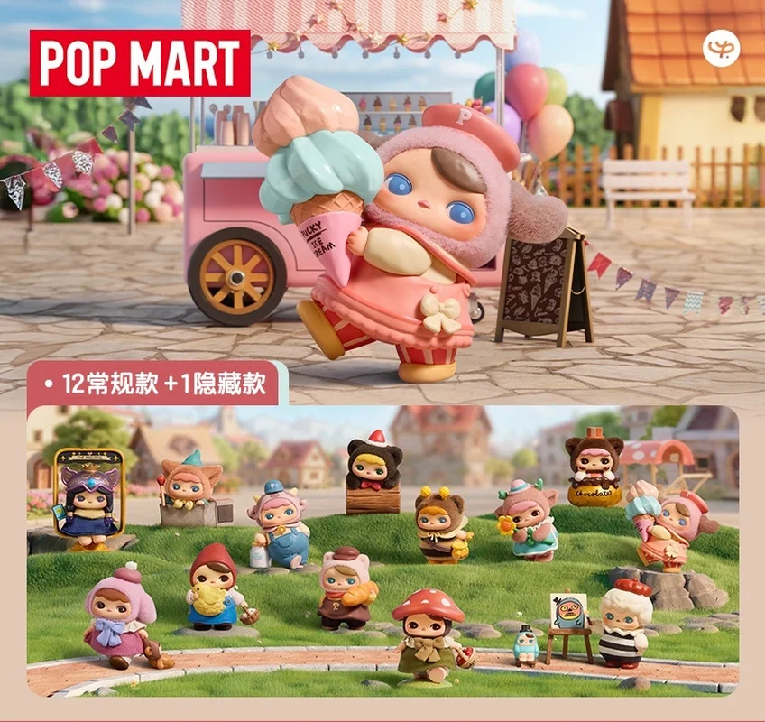 

Новая оригинальная серия POPMART PUCKY Elf Market, загадочная коробка, глухая коробка ручной работы, украшение для игрушечной комнаты, милые праздничные подарки для девочек