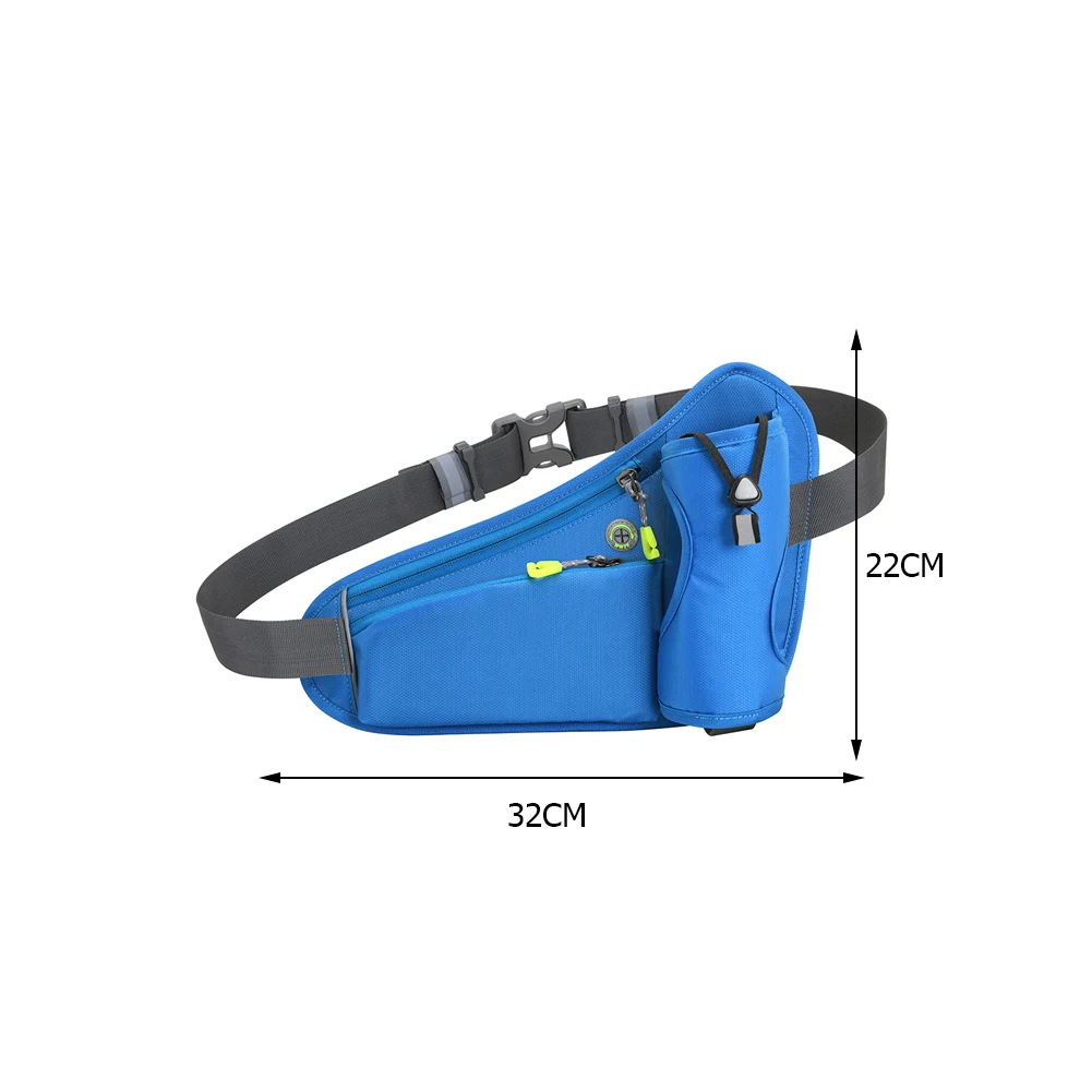 Running Bag Cycling Bag Reflective Hydration Belt Pack Waterproof  Large Capacity Water Bottle Holder Bag for Hiking Walking