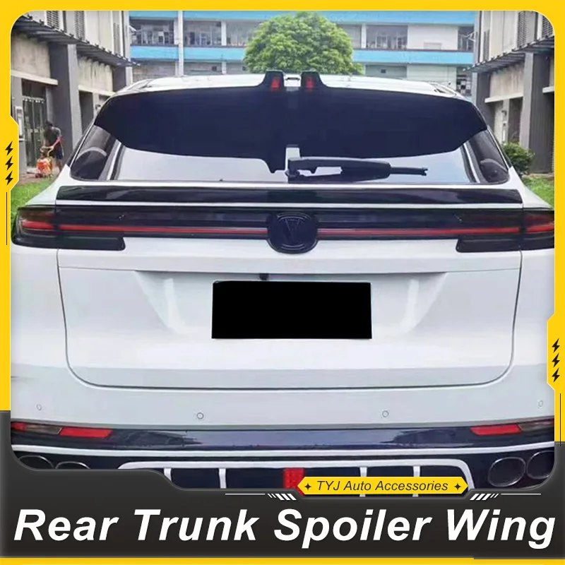 

For Changan UNI-K 2021 22 23 Rear Middle Trunk Lid Car Spoiler Wing FRP Black Carbon Fiber Material Decoration Accessories
