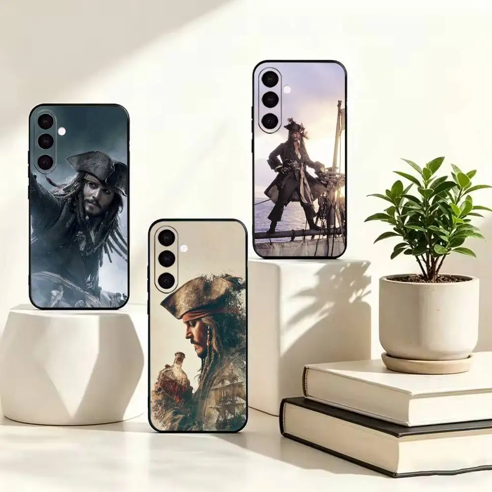 The Captain J-Jack S-Sparrow   Black Soft Silicone Phone Case For Samsung Galaxy A73 A72 A71 A70 A53 A52 A51