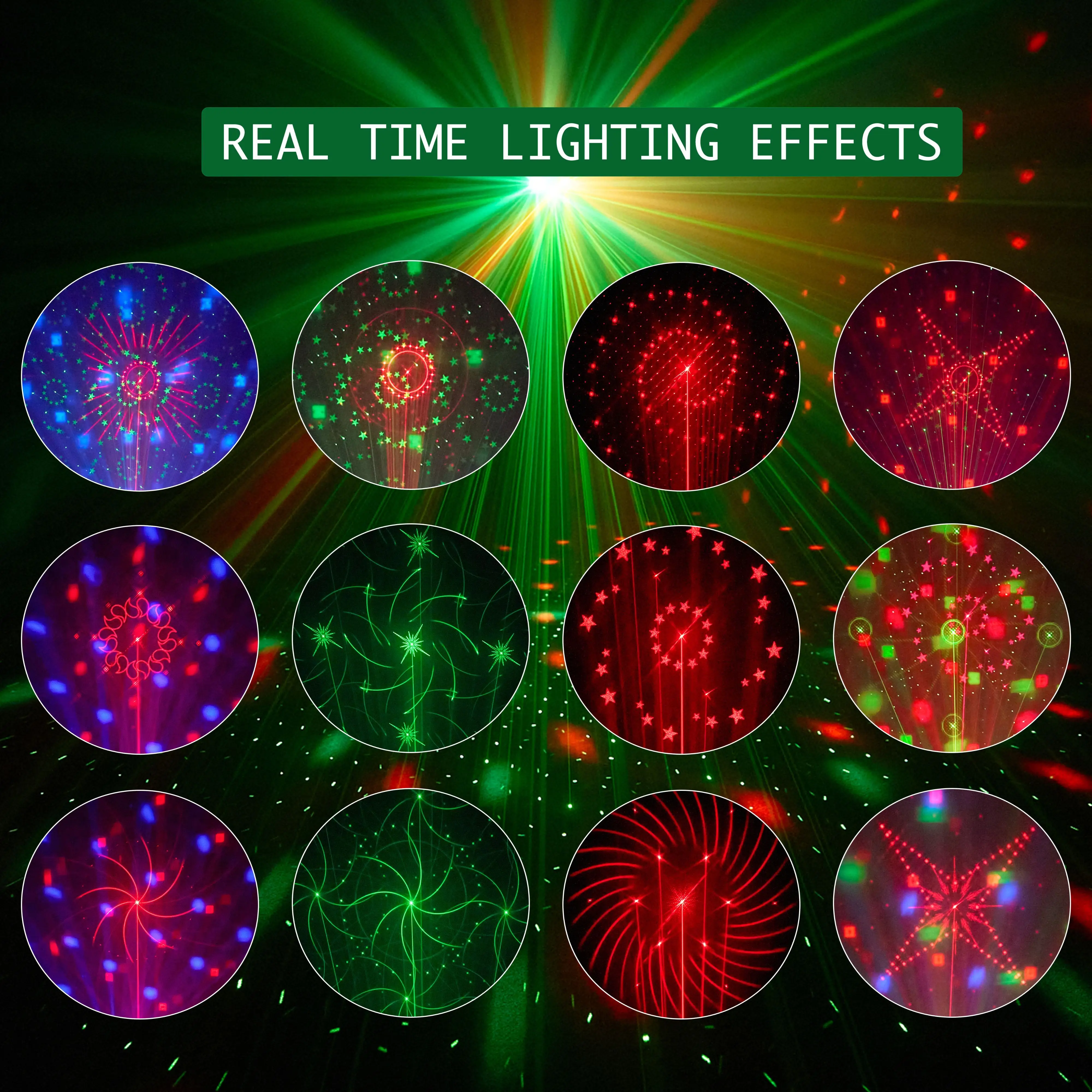 WZSTAR Indoor RGBW Beam Light Sound Activated Remote Control LED Stage Lights for Xmas Bar Parties Holiday Club Christmas DJ