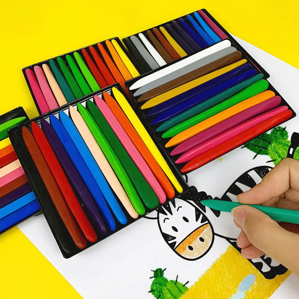 

24 Colors Gift Non Dirty Hand Washable Earlyeducation Tools Wax Pencil Marker Oil Painting Stick Colored Crayon