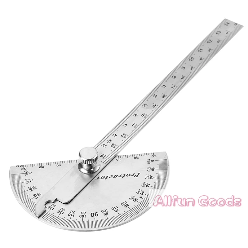 [TG835]15cm 180 Degree Adjustable Protractor multifunction stainless steel angle ruler