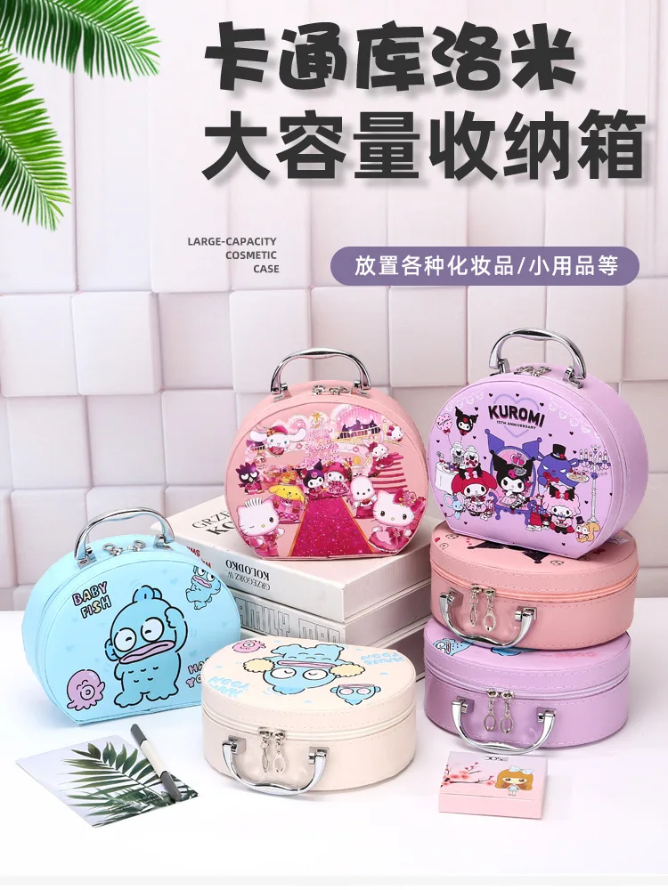 

for Kulomi New Mini Suitcase Cartoon Kuromi Kawaii Cartoon Cosmetic Bag Water Proof Portable Cosmetic Case Cute Storage Bag