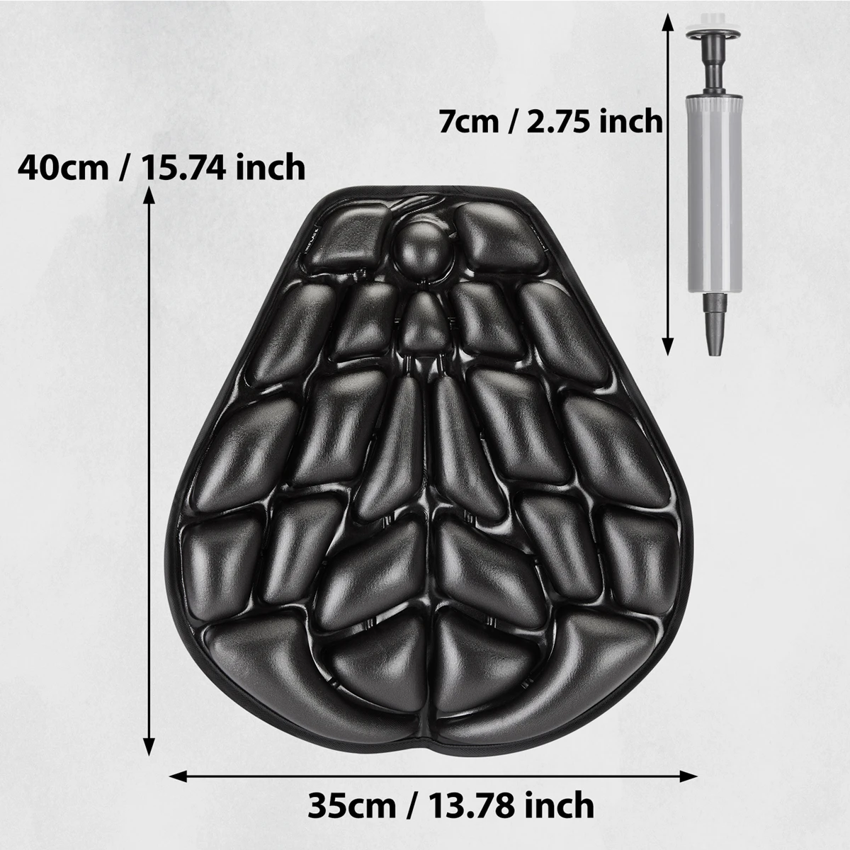 KEMIMOTO Motorcycle Seat Cushion Foldable Air Fillable 3D Air Cushion Motorcycle Seat Pad Compatible For Touring