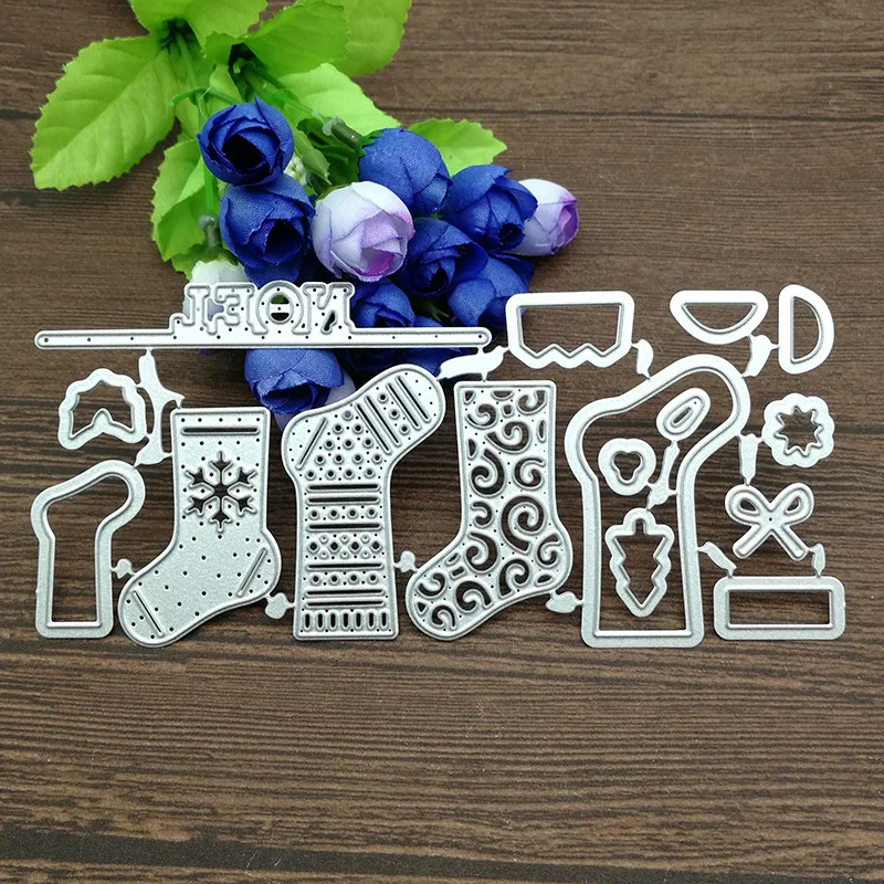 Torebki świąteczne wykrojniki do metalu szablon do wytłaczania Scrapbooking szablon dziurkacz