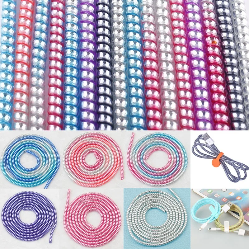 

1Pc 1.4M/55 Inches Gradient Spiral Cord Cable Protector Cable Winder For Earphone Cable Wire/Charging Cable