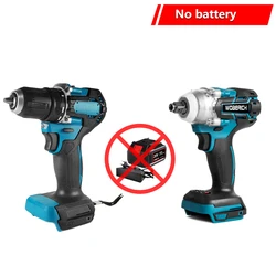 Brushless 1/2 inch Electric Impact Wrench Electric Impact Drill Combo Kit Power Tool Sets For Makita/WOBERICH 18V battery