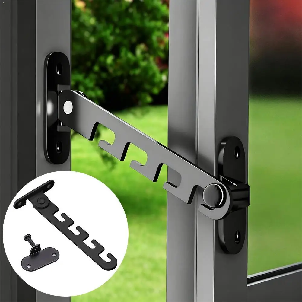 Window Safety Limiter Lock for Sliding Windows Adjustable Window Stopper No Drilling Child Safety Security Lock Catch