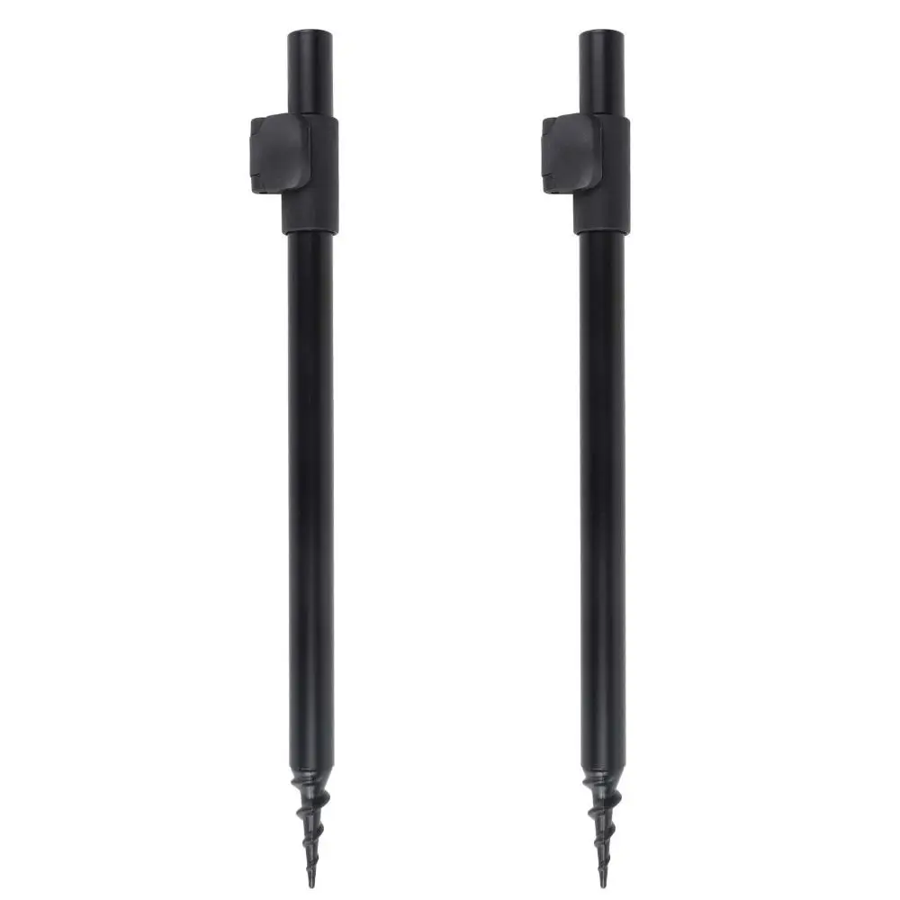 

2PCS Portable Aluminum Alloy Fishing Bank Stick 30-50cm Black Fishing Rod Rest Adjustable Fishing Rod Holder Sea Fishing
