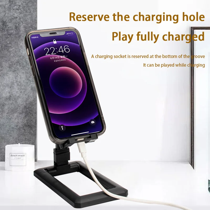 Foldable Tablet Mobile Phone Desktop Phone Stand Scalable Adjustable Desk Holder Desktop Bracket for iPad iPhone Samsung New view 3