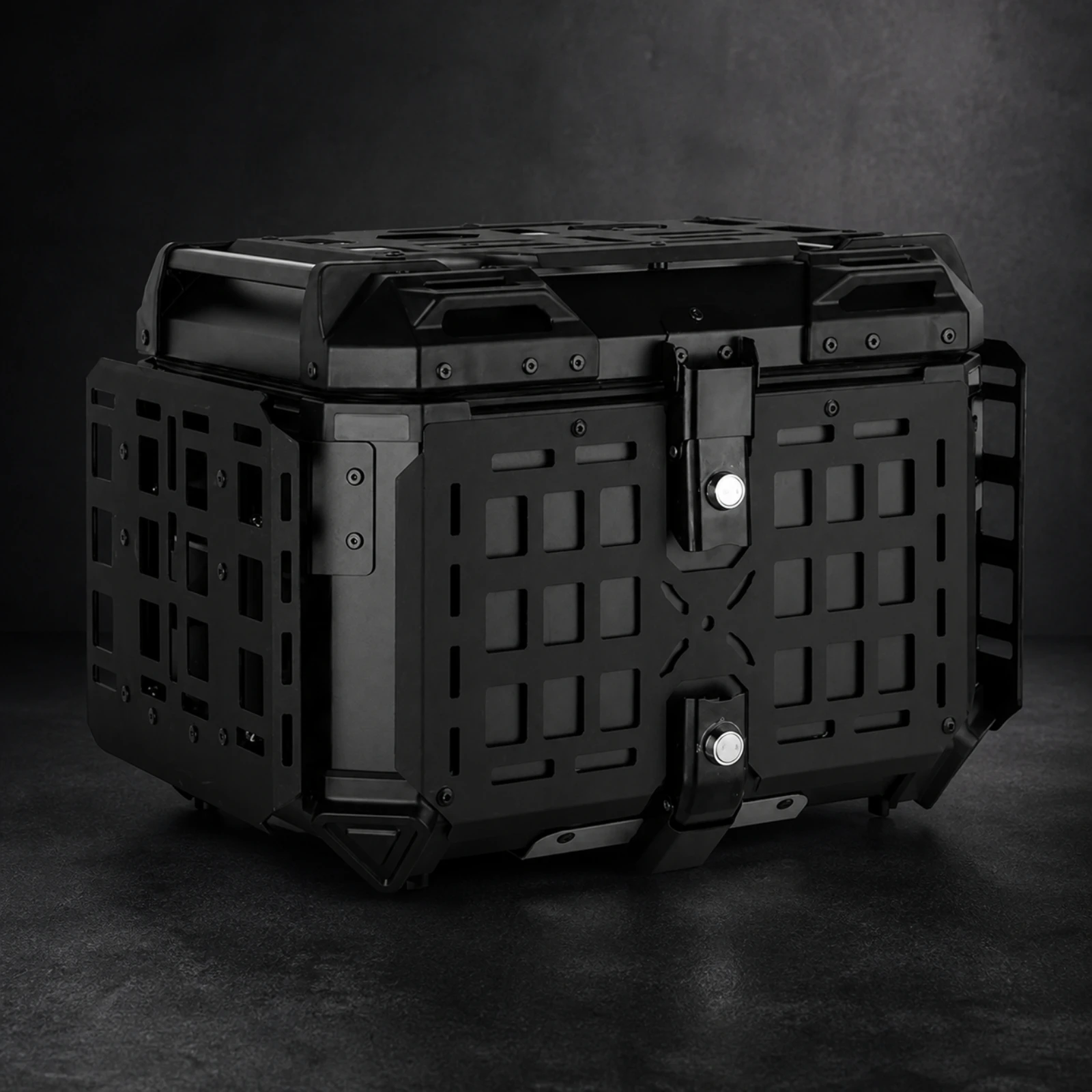 Motorcycle Rear Top Box Rugged 45L Motorcycle Rear Storage Case Large Capacity Waterproof for Adventure Tourers