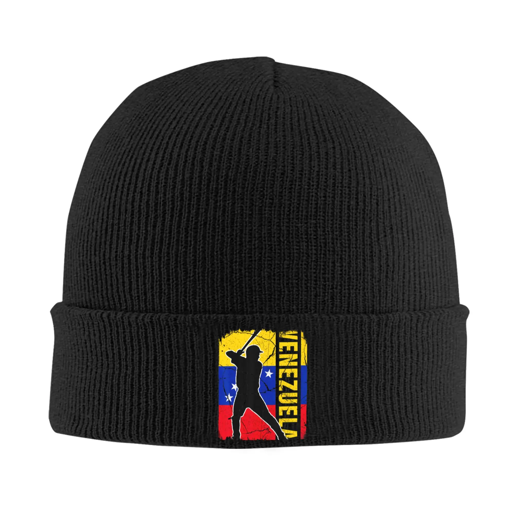 

Venezuelan Baseball Player Venezuela Flag Baseball Fans Beanie Hats Street Knit Hat Autumn Outdoor Sport Caps Warm Bonnet Hats
