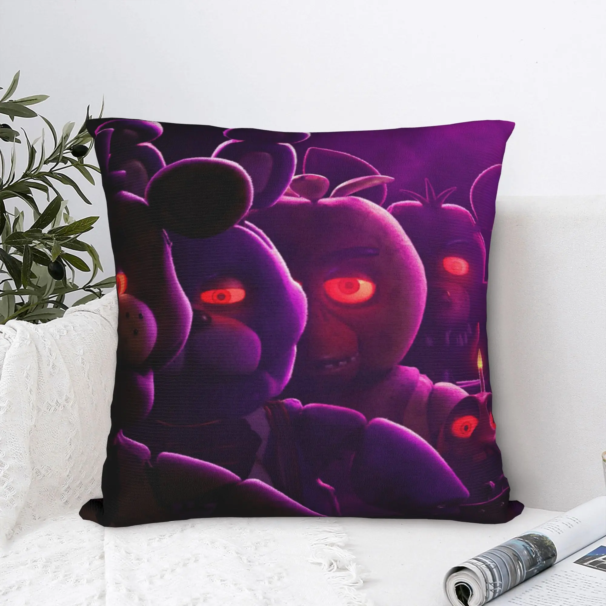 FNAFs Pillow Case Horror Game Vintage Pillow Cover Design Pillowcases For Chair Sofa Home Decor