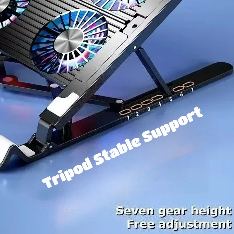 Portátil de plástico/liga portátil dobrável ajustável refrigerado a ar 4 ventiladores de refrigeração suporte para 11-17.3 Polegada notebook/tablet universal