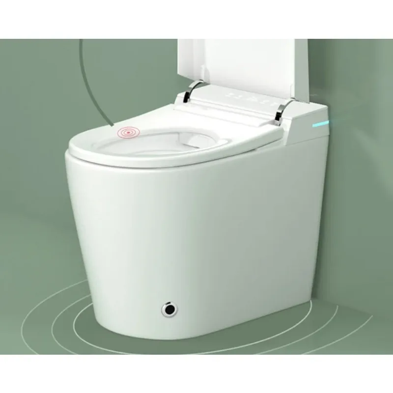

Smart Toilet Bidet Tankless Auto Open/Close Lid Elongated Dual Flush One-Piece Water Closet Toilet
