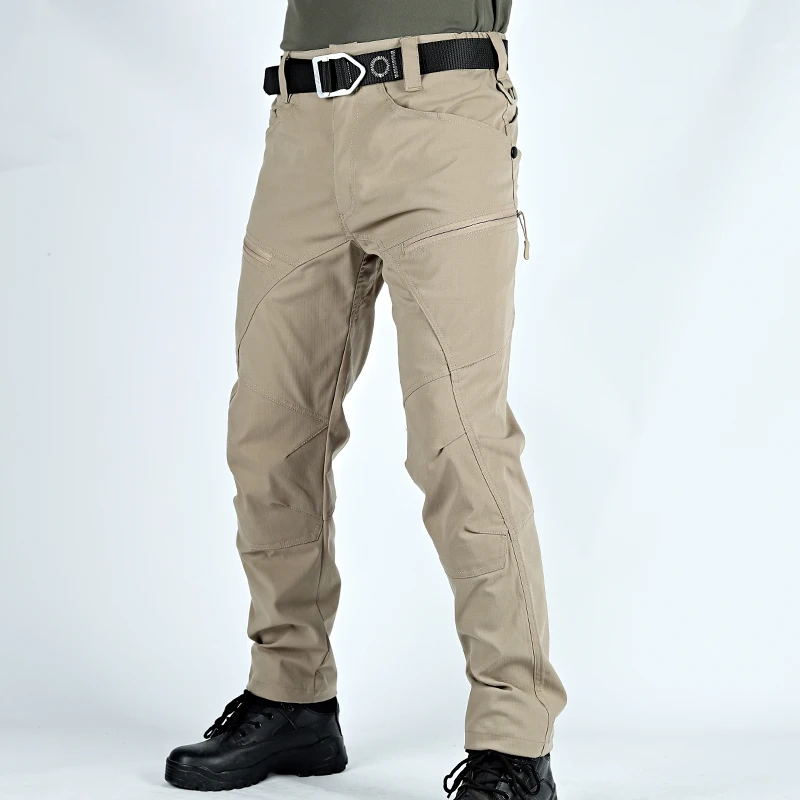 سراويل عمل ضيقة قابلة للتمدد متعددة الجيوب للرجال، ملابس خارجية غير رسمية، سراويل تكتيكية قتالية عسكرية #1