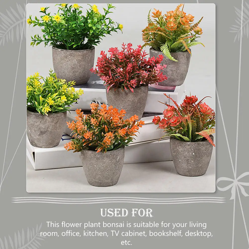 3Pcs Realistic Simulation Bonsai Artificial Potting Plants Desktop Fake Bonsai Decor for TV Cabinet Bookshelf Living Room Office