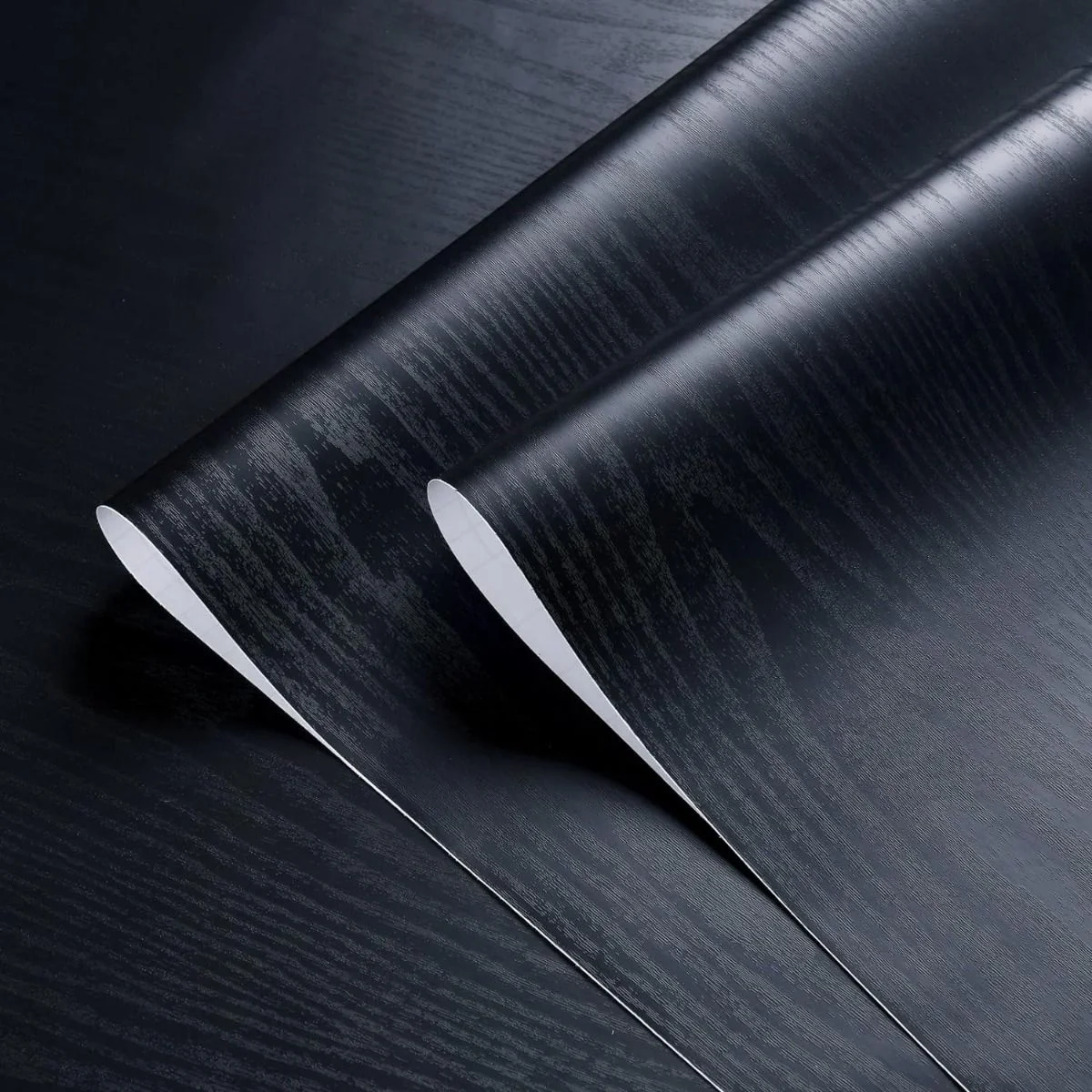Black Wood Grain Tabletop And Wall Stickers Self-Adhesive Waterproof Table Stickers Wood Grain Texture Furniture Renovation Film image 2