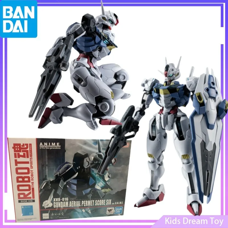 Bandai in Stock Original ROBOT SPIRITS XVX-016 GUNDAM AERIAL PERMET SCORE SIX Ver. Anime Action Figures Toys Model Gifts Kids