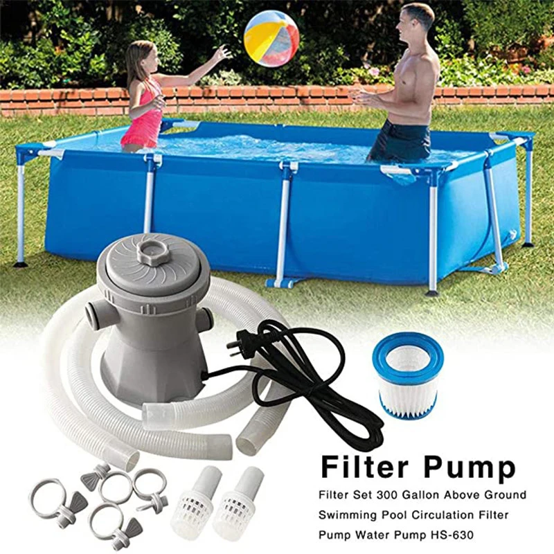 Above Ground Pool Filter Pump Electric Pool Circulating Cleaner Reusable Swimming Pool Filter Device