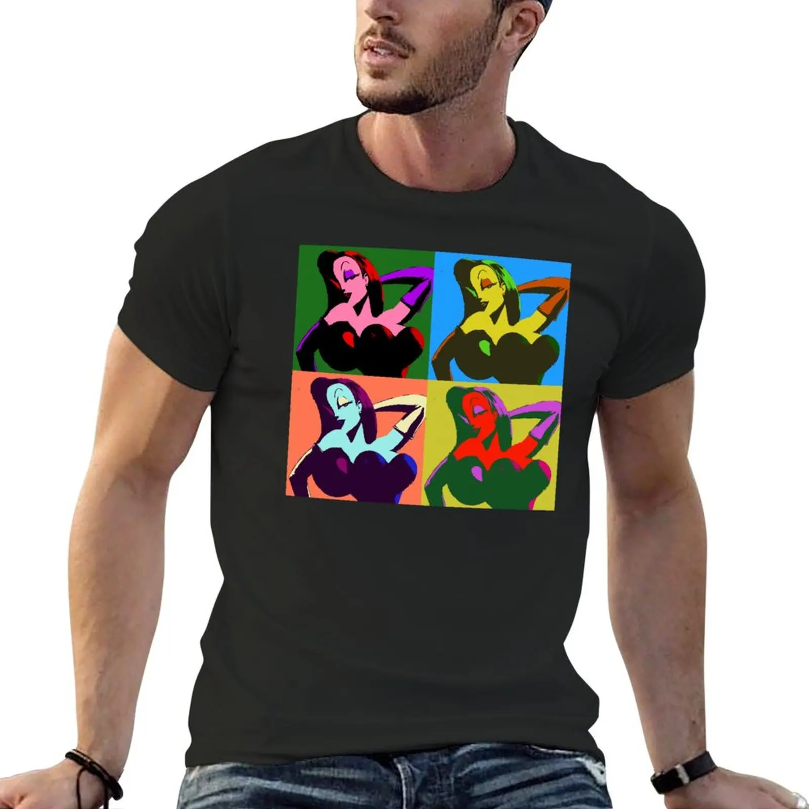 

Pop Art - Jessica Rabbit T-Shirt valentines boutique clothes blue archive graphics Anime t-shirt tee shirts for men
