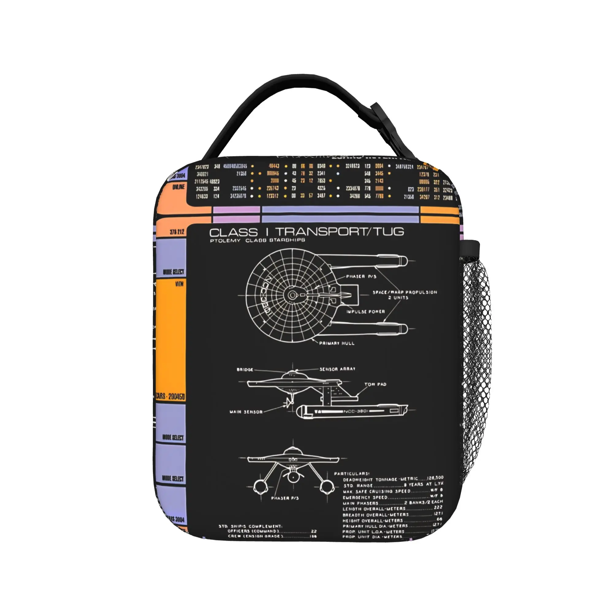 Stars Treks Lunch Bag Fashion Outdoor Picnic Lunch Box Print Portable Zipper Tote Food Bags
