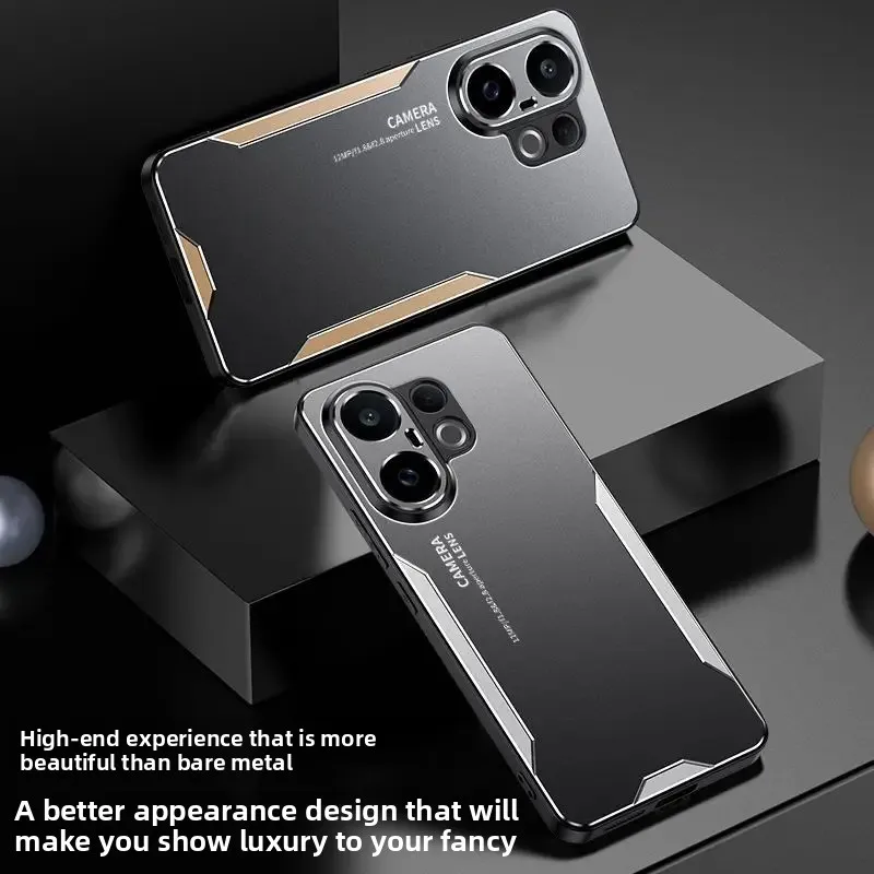 

Casa For Vivo X200 FE/ S30 Pro Mini Luxury Metal Frosted PC Anti-drop Cover For Vivo X200 FE 5G Shockproof Funda