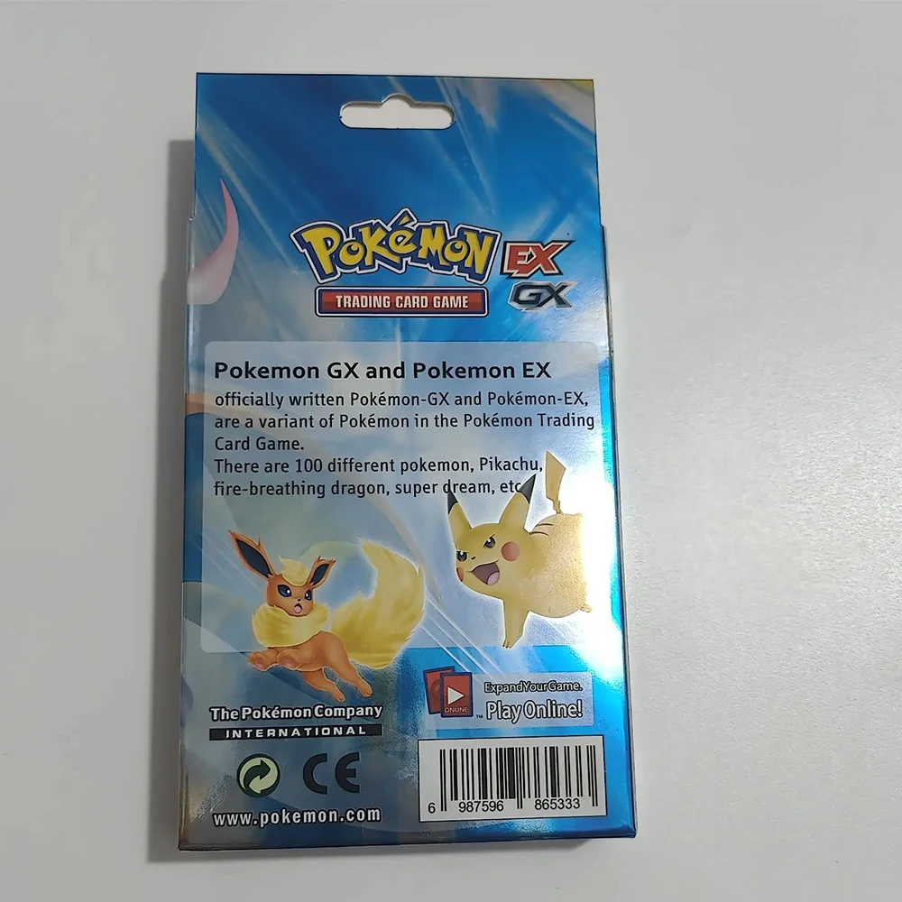 100Pcs/box PTCG Trading Card Game Collection TAG TEAM English Version Flash Card EX GX Energy Charizard Lugia Child Gifts