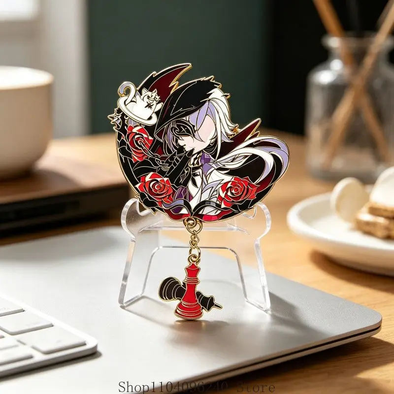 

Genshin Impact Arlecchino l Anime Game Cosplay Cartoon Cute Metal Badge Brooch Backpack Pendant Gift