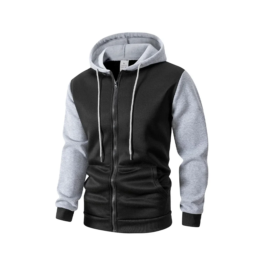 الرجال مقنعين جاكيت زيبرا الشارع الشهير كم طويل بلوزات سستة قناع السترة الذكور رياضية سترة عادية الرجال الملابس #3