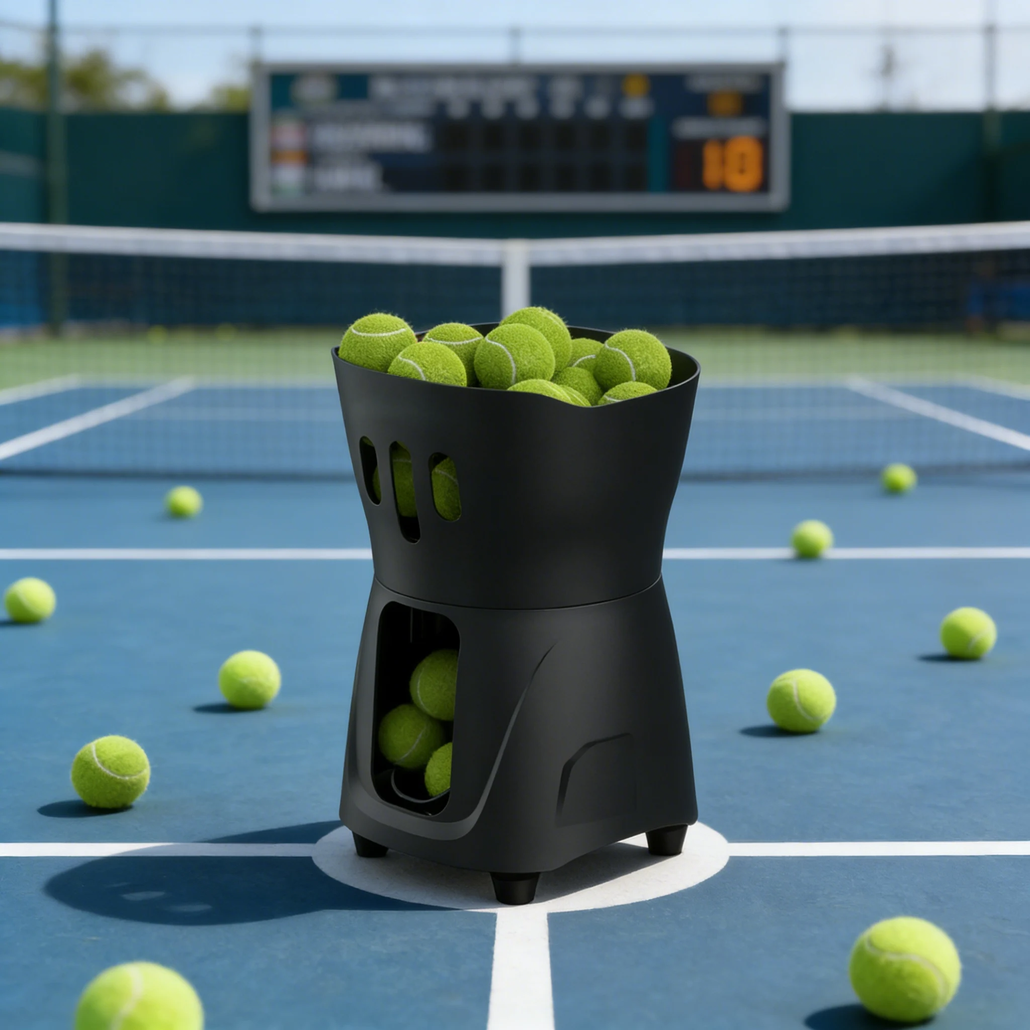 New Arrival Tennis Ball Machine Launcher With Net Tennis Ball Machine Automatic Smart For Unattended Tennis Training