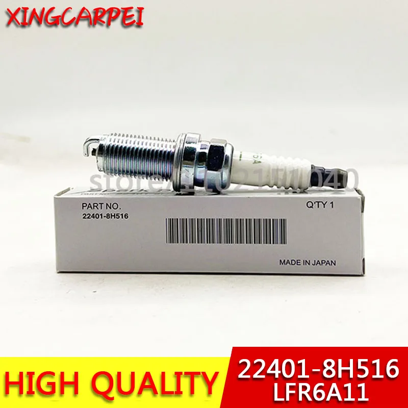 4pcs 22401-8H516 LFR6A-11 3672 Car Spark Plug  For Yamaha F115 F225 F250 F300 Nissan Almera Primera LF115/250/300