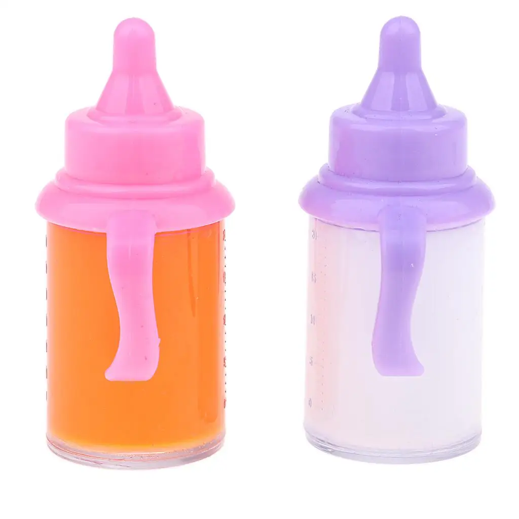 Reborn-Flasche mit zwei Griffen, Puppenzubehör, Puppenhaus im Maßstab 1:12, Milch, Saft, verschwindend, für Kinderspiele