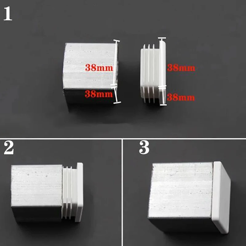 White Plastic Square Round Tube Plug Caps Inner Plug Cover End Caps for Square Round Steel Pipe Stainless Steel Tube Plugs