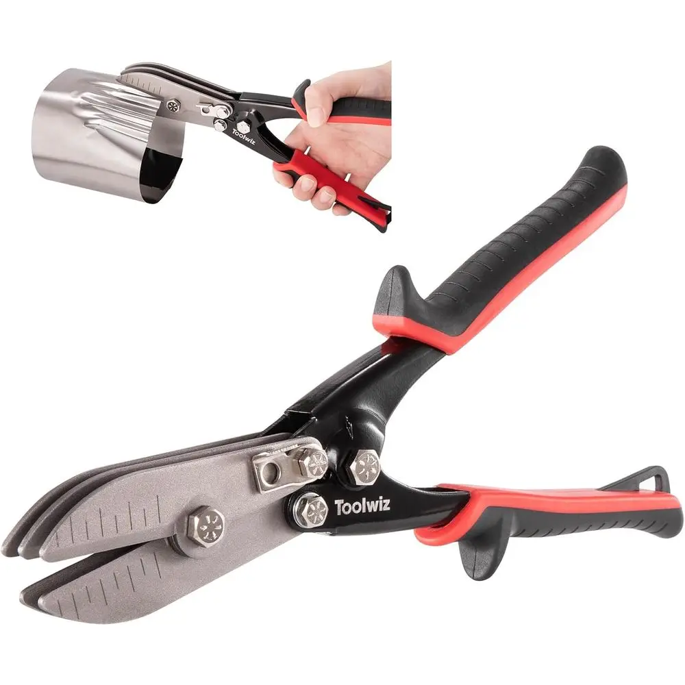 

5-Blade Sheet Metal Tools for Duct Crimping, Suitable for 24-26 Gauge Downspouts, Stove Pipes, and Stainless Steel Ventilation S