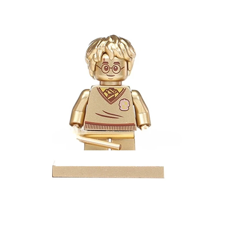 Electroplating Chrome Gold Building Block Gold Mini Doll Toy Movie Anime Series Complete Set of 6PCS