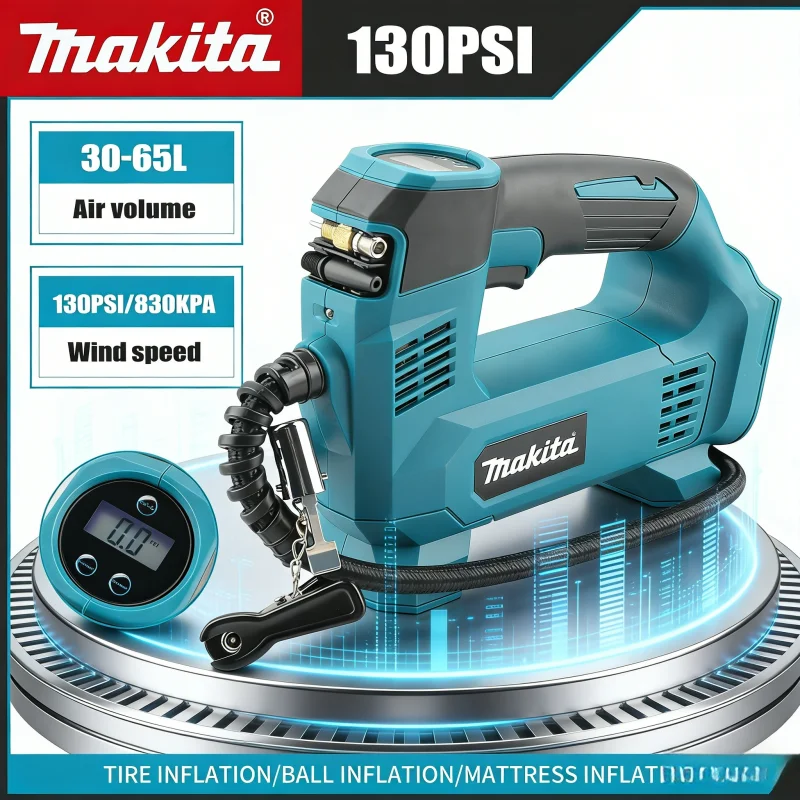 

Makita 18V Lithium-Ion Cordless Air Pump Portable Electric Inflator for Car Tyre Motorcycle Pump