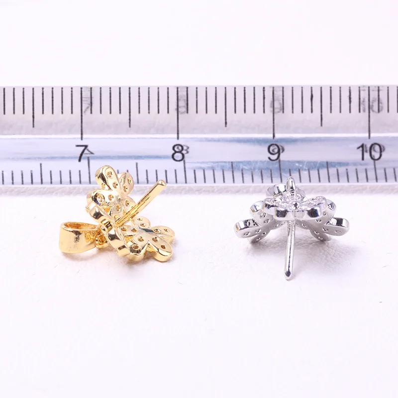 

1 шт. D075, позолоченная 14-каратным золотом подвеска с жемчугом, сохраняющая цвет, для самостоятельного изготовления украшений (цепочка и жемчуг в комплект не входят)