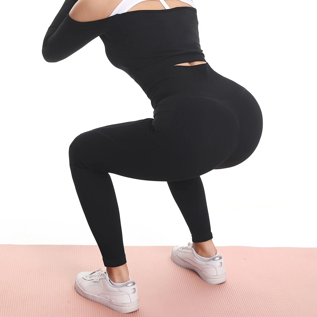 

Женские леггинсы для йоги с высокой талией и карманами, бесшовные, с высокой эластичностью, с эффектом подтяжки ягодиц, дышащие спортивные штаны для женщин, леггинсы для спортзала