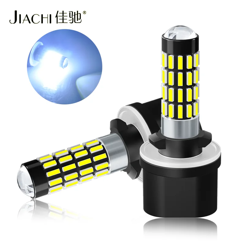 

Jiachi 2PCS 1000 Lumens Super Bright 4014SMD 51-EX Chipsets 880 H27 881 H27W/1 Led Bulb With Projector Fog Light DRL,Xenon White