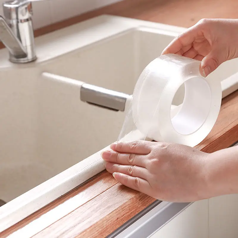 

Sink Waterproof Sticker Anti-mold Tape Countertop Bathroom Shower Self Adhesive Reusable Waterproof Tape Kitchen Accessories