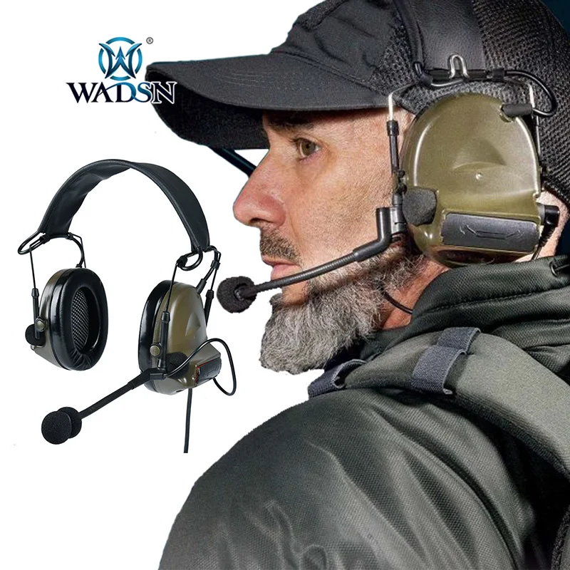 WADSN Tactical C2 Comtac 2 Headset Communication Outdoor Hunting Shooting Headphone Airsoft Accessories Kenwood U94 PTT Earphone